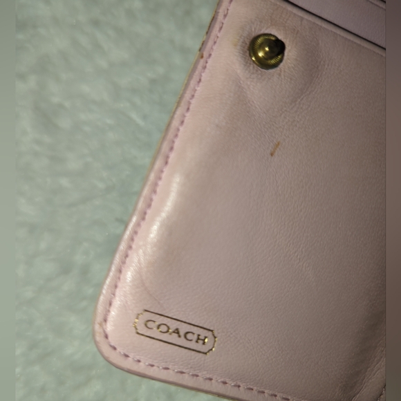 Coach Tan Wallet Vintage Op Art CC Jacquard Signature Flap Wallet And Dusty - Picture 6 of 8